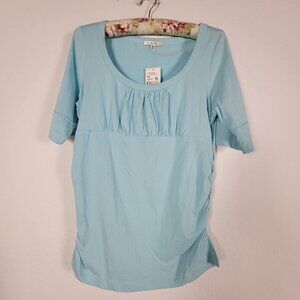 Cabi Womens 3/4 Sleeve Tee Shirt XL Clearwater Light Blue Stretch Style 849 New